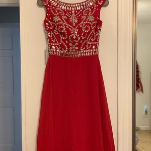 Beautiful red dress with stunning top